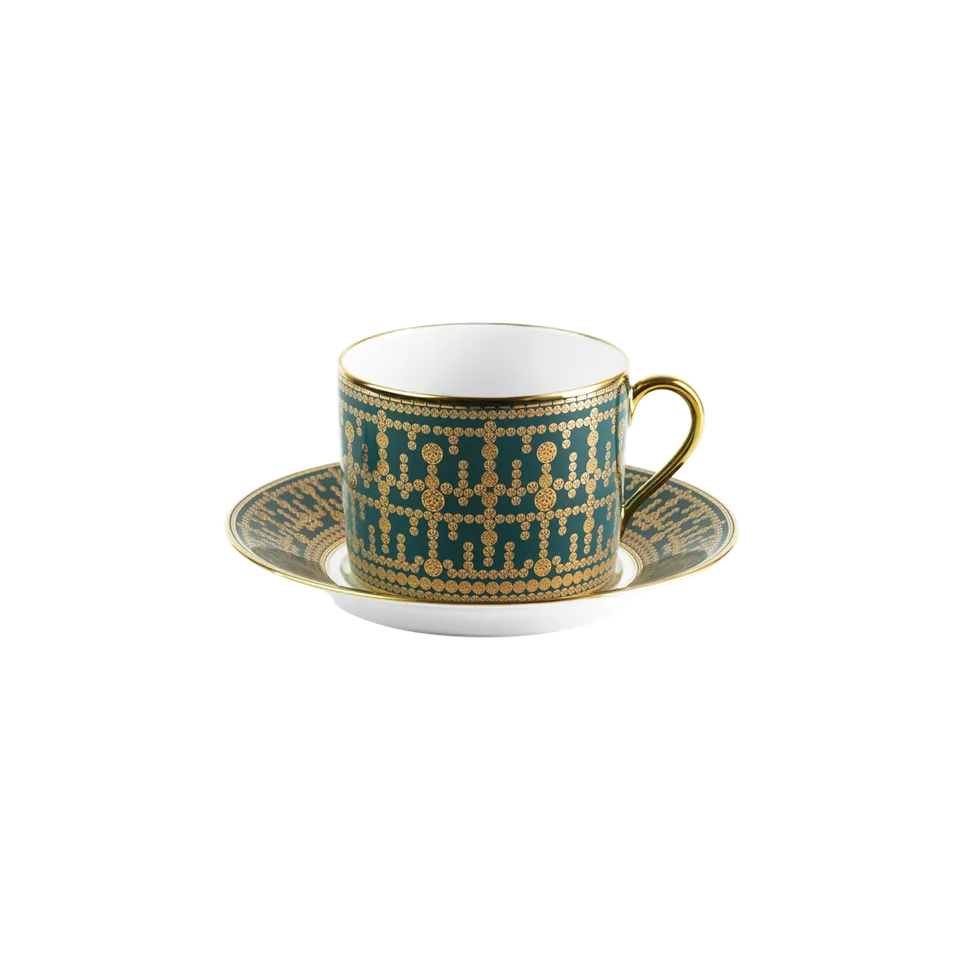 haviland-limoges-tiara-bleu-paon-fr-hst-ckstasse-mit-untertasse-gold image 1