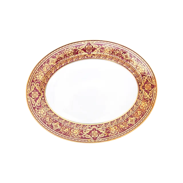 haviland-limoges-matignon-ovale-servierplatte-kirsche-gold image 1