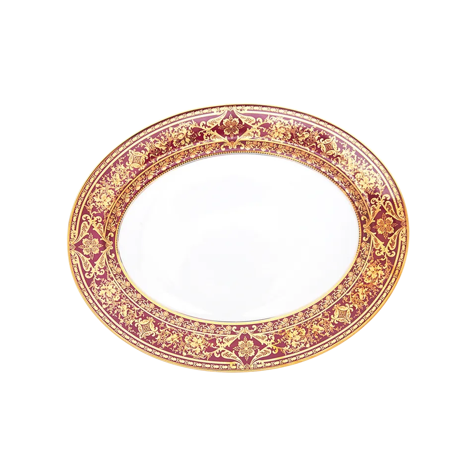 haviland-limoges-matignon-ovale-servierplatte-kirsche-gold image 1
