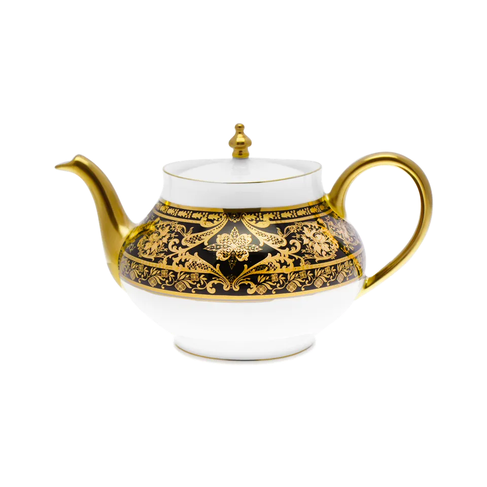 haviland-limoges-matignon-noir-or-th-i-re-boule-teekanne-porzellan image 1