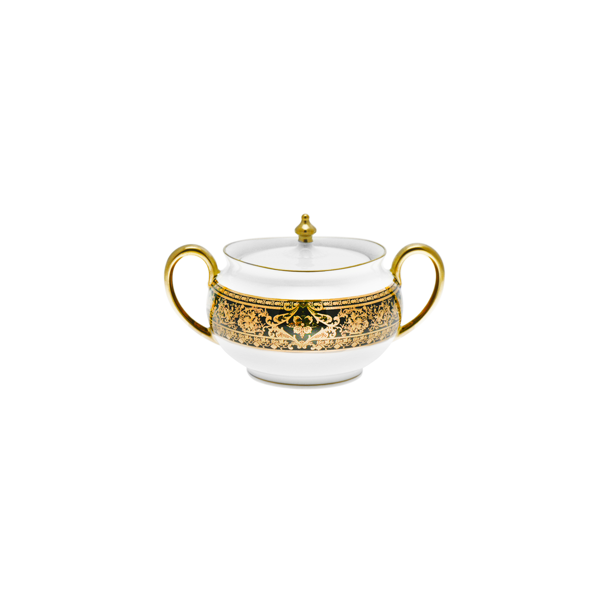 haviland-limoges-matignon-zuckerdose-noir-or-sucrier image 1