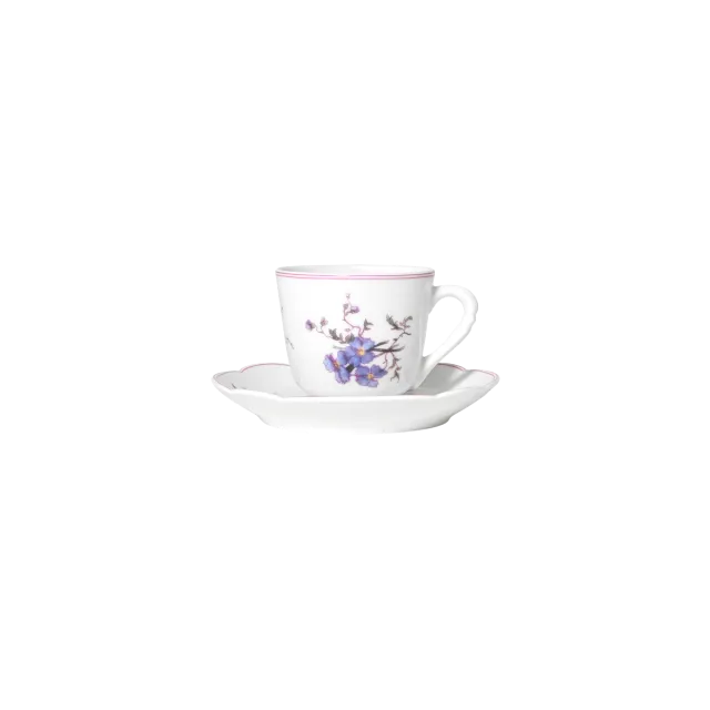haviland-limoges-fleurs-d-auteuil-kaffeetasse-mit-untertasse image 1
