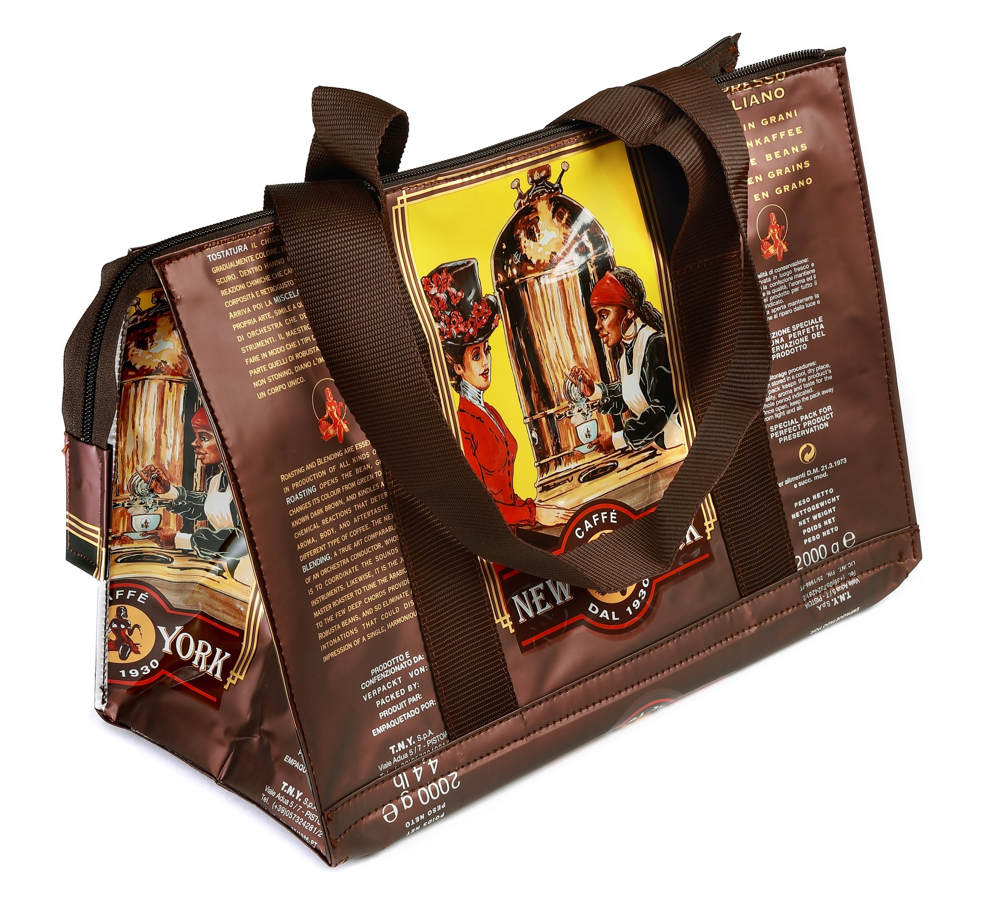 caff-new-york-shopper-bobina-borsa-mit-braunen-henkeln image 1
