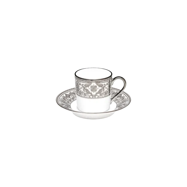 haviland-limoges-matignon-blanc-platine-kaffeetasse-mit-untertasse image 1