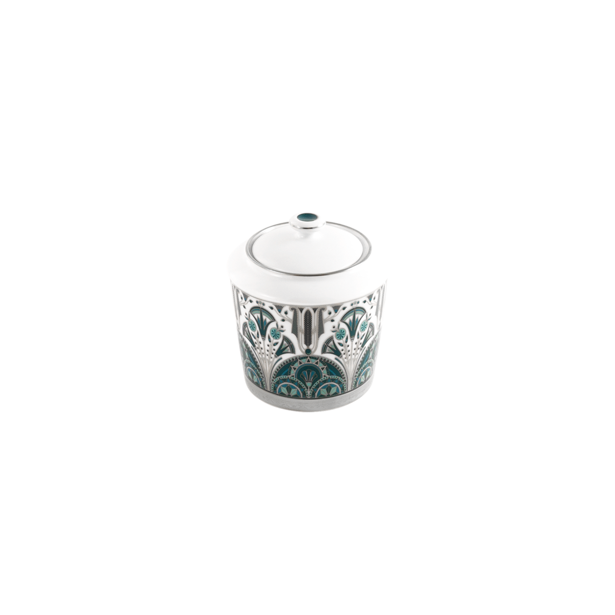 haviland-limoges-sucrier-r-ves-du-nil-vert-platine-zuckerdose image 1