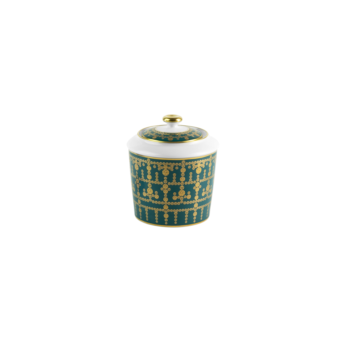 haviland-limoges-tiara-bleu-paon-or-sucrier image 1