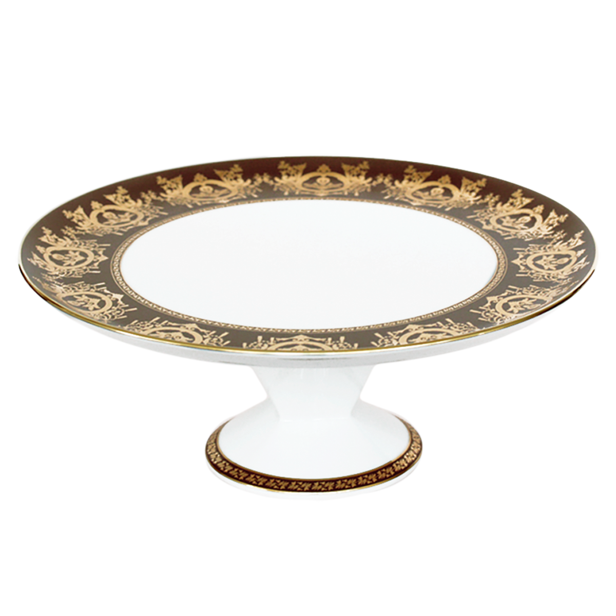 haviland-limoges-x-ritz-paris-ritz-imp-rial-bronze-tortenplatte-auf-fu image 1