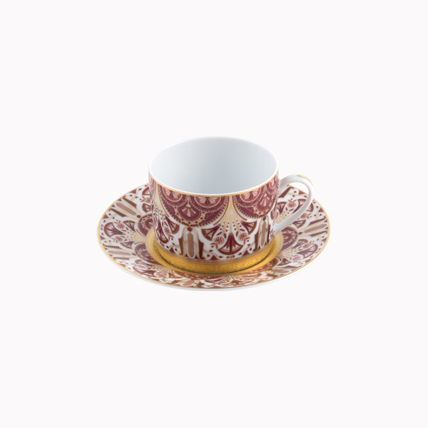 haviland-limoges-r-ves-du-nil-pourpre-or-teetasse-mit-untertasse image 1