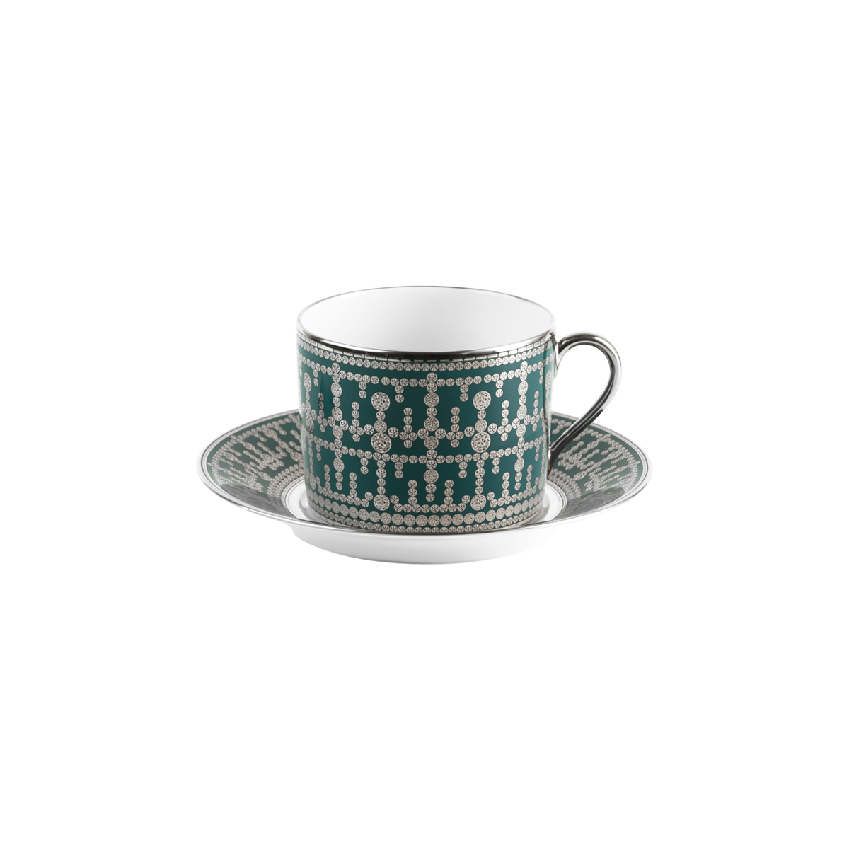 haviland-limoges-tiara-bleu-paon-platine-fr-hst-ckstasse-mit-untertasse image 1