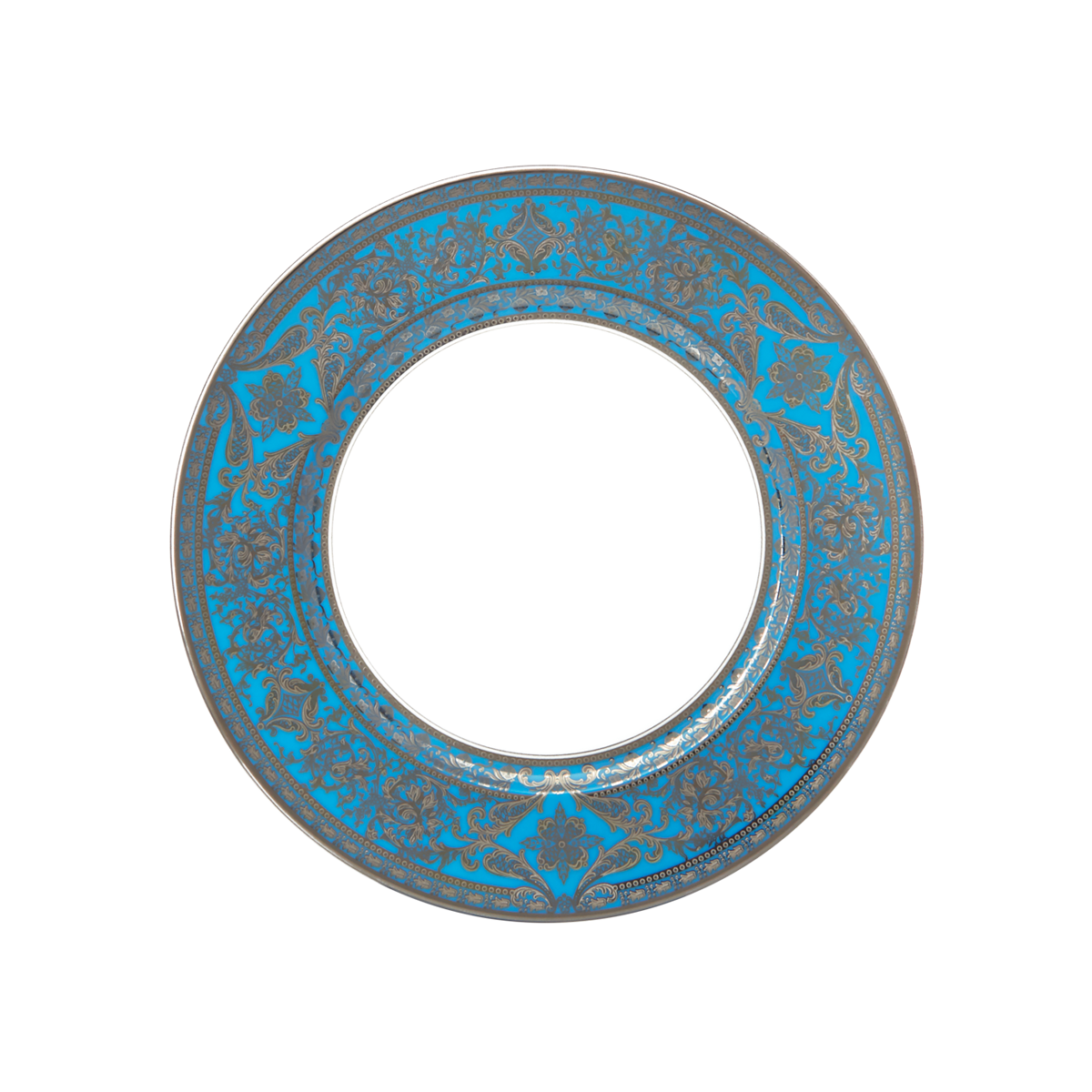 haviland-limoges-matignon-bleu-piscine-platine-dessertteller-porzellan image 1