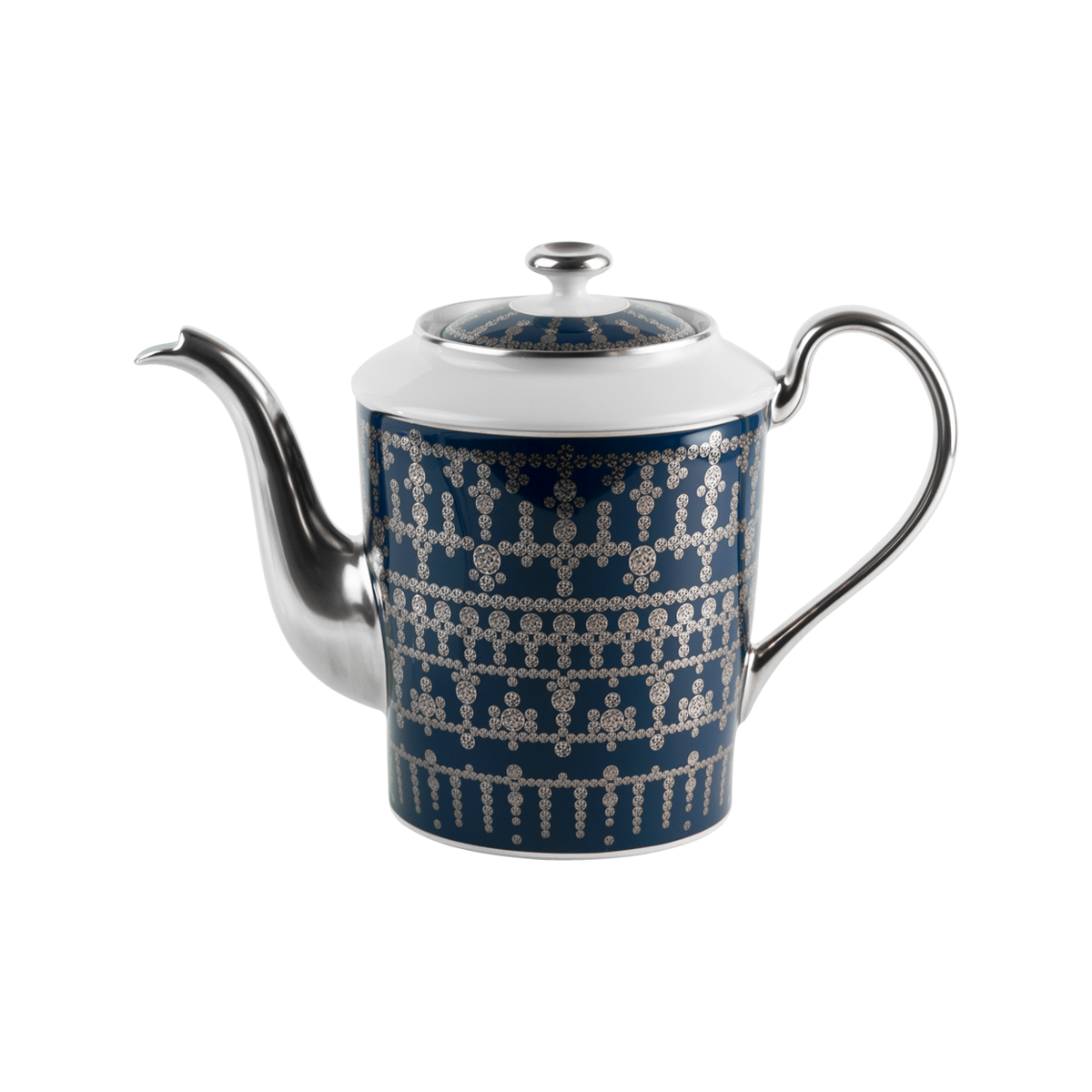 haviland-limoges-tiara-bleu-de-prusse-platine-porzellan-teekanne image 1