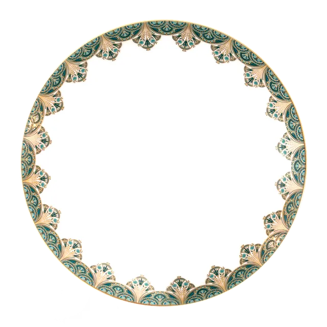 haviland-limoges-r-ves-du-nil-vert-or-speiseteller image 1