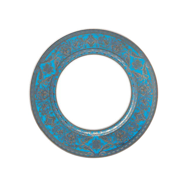 haviland-limoges-matignon-bleu-piscine-platine-dessertteller-porzellan image 1