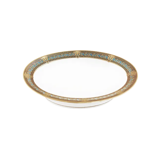 haviland-limoges-salon-murat-bleu-ciel-or-porzellan-compotier-fu-schale image 1