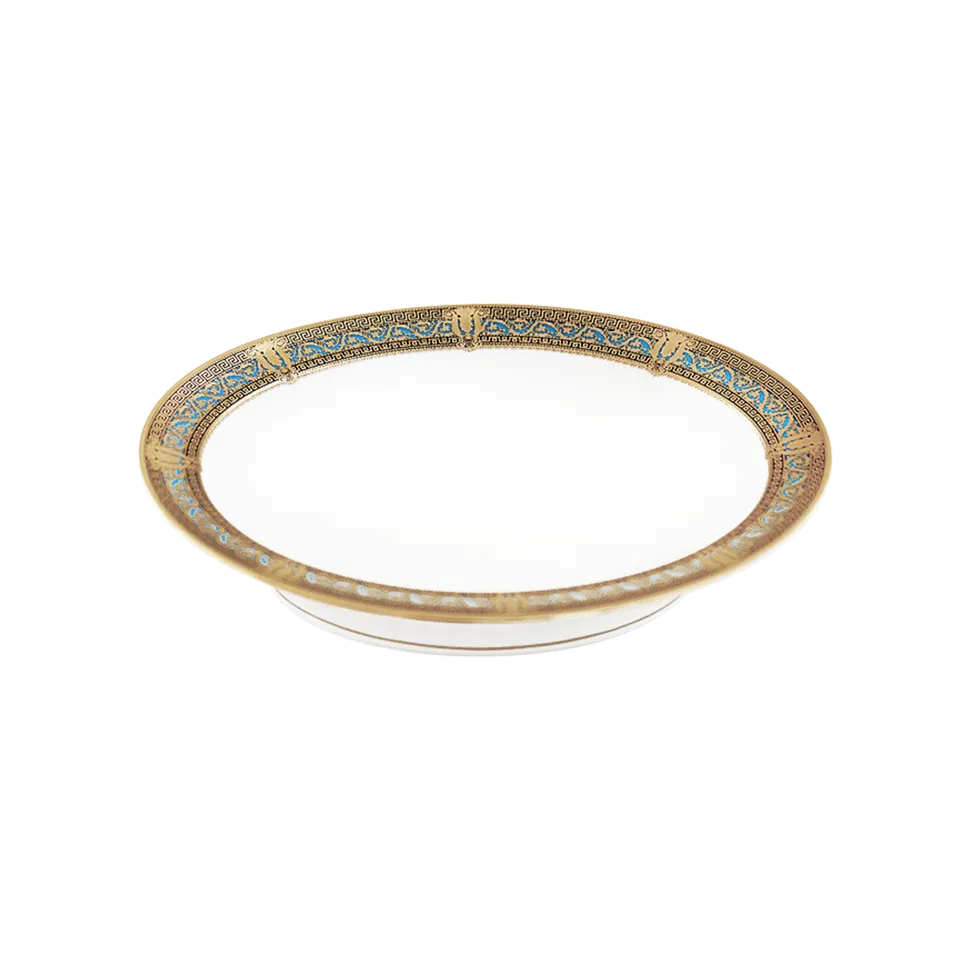 haviland-limoges-salon-murat-bleu-ciel-or-porzellan-compotier-fu-schale image 1