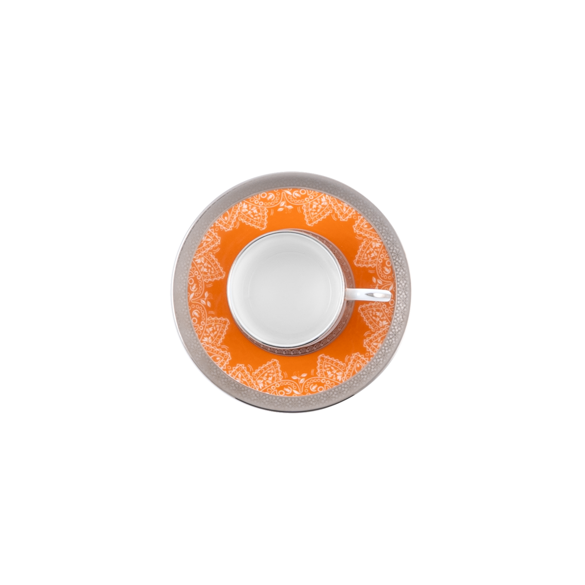 haviland-limoges-romane-mokka-espressotasse-mit-untertasse-orange image 2