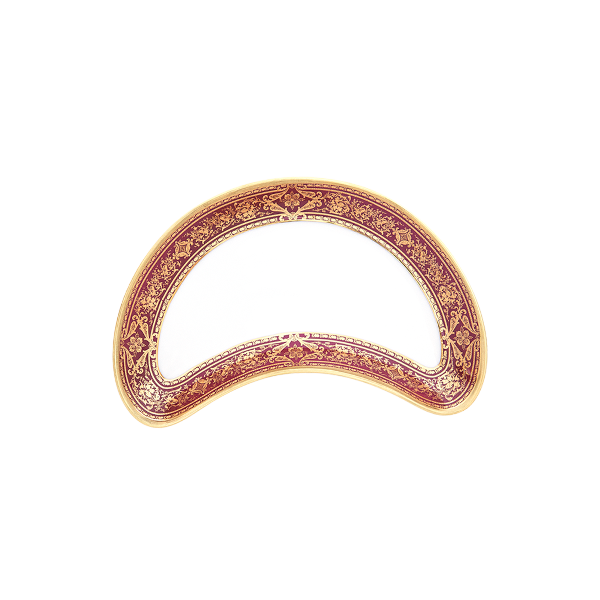 haviland-limoges-matignon-salatteller-halbmond-kirsch-gold-porzellan image 1