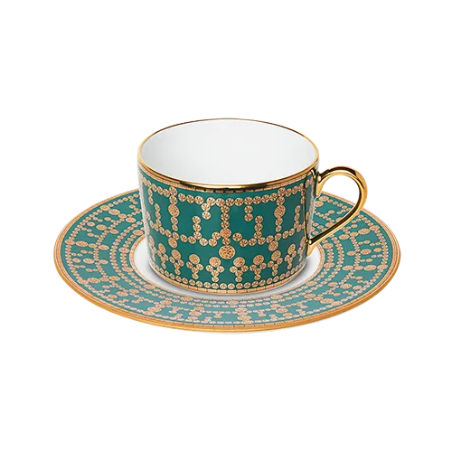 haviland-limoges-tiara-bleu-paon-or-teetasse-mit-untertasse image 1