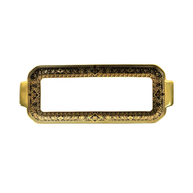 haviland-limoges-matignon-kuchenplatte-schwarz-gold image 1