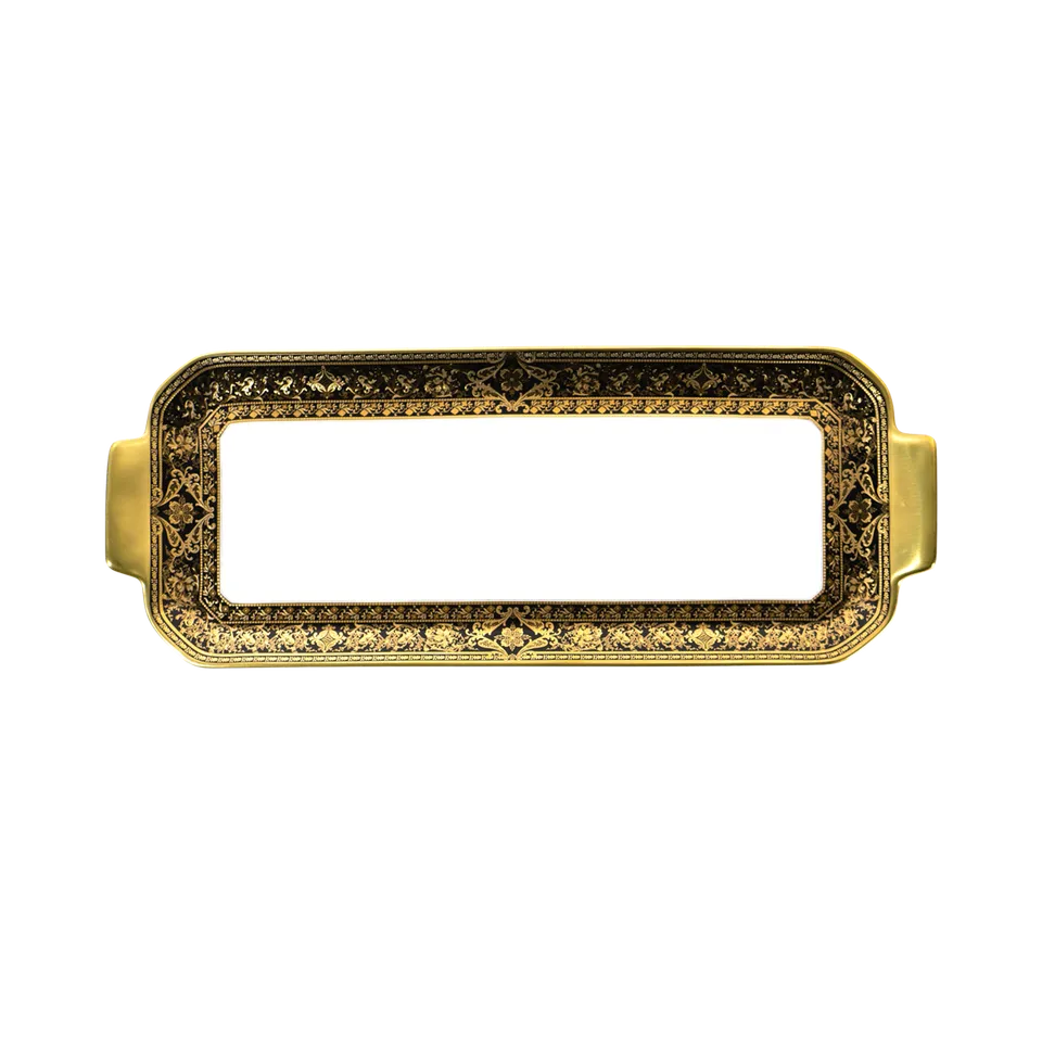 haviland-limoges-matignon-kuchenplatte-schwarz-gold image 1