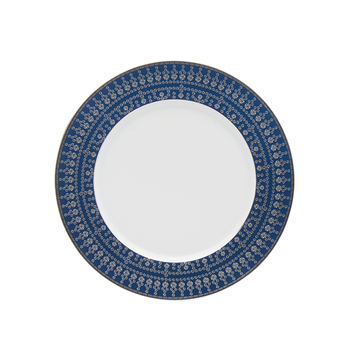 haviland-limoges-tiara-bleu-de-prusse-platine-dessertteller image 1