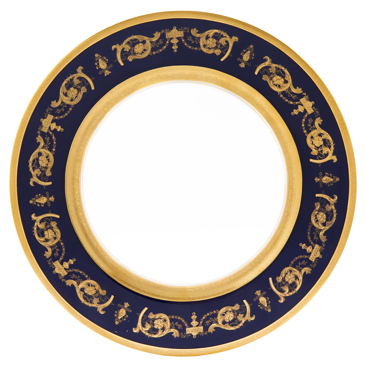 haviland-limoges-imp-rator-bleu-de-four-gold-pr-sentationsteller image 1