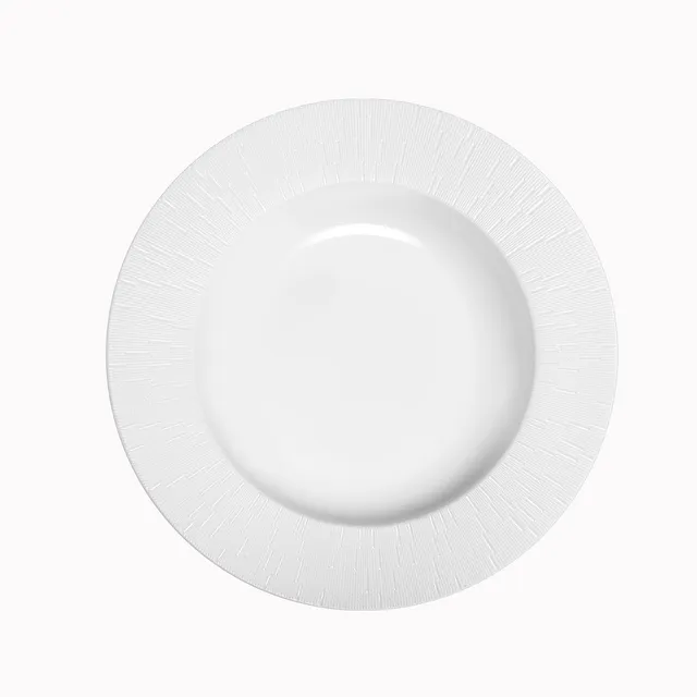 haviland-limoges-infini-blanc-suppenteller-mit-fahne image 1