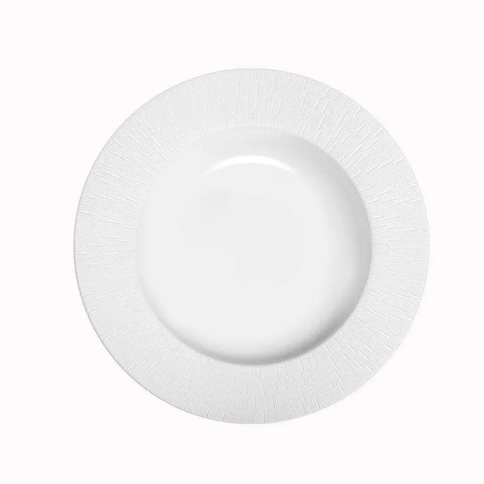 haviland-limoges-infini-blanc-suppenteller-mit-fahne image 1
