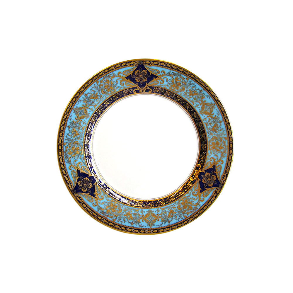 haviland-limoges-matignon-bleu-de-four-gold-kuchenteller image 1