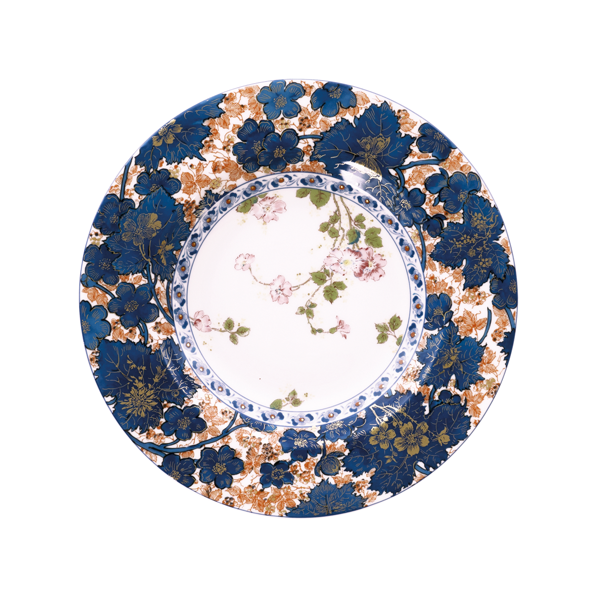 haviland-limoges-dammouse-tiefer-teller-mit-fahne image 1