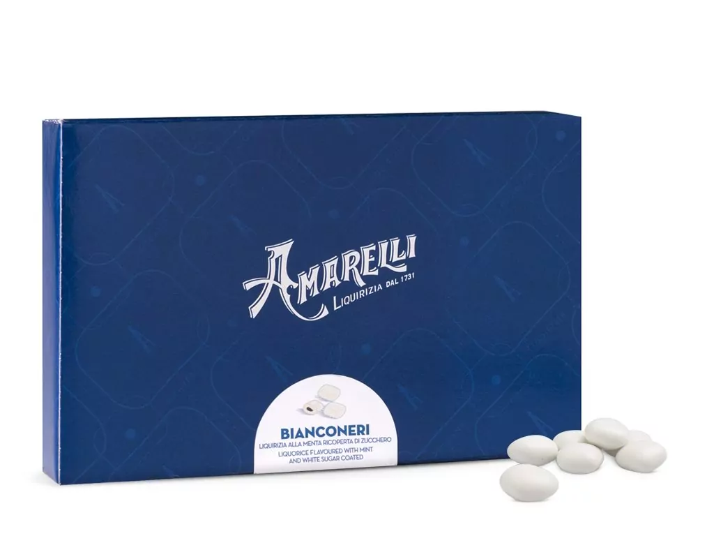 amarelli-bianconeri-drag-es-lakritz-minze-500g image 1