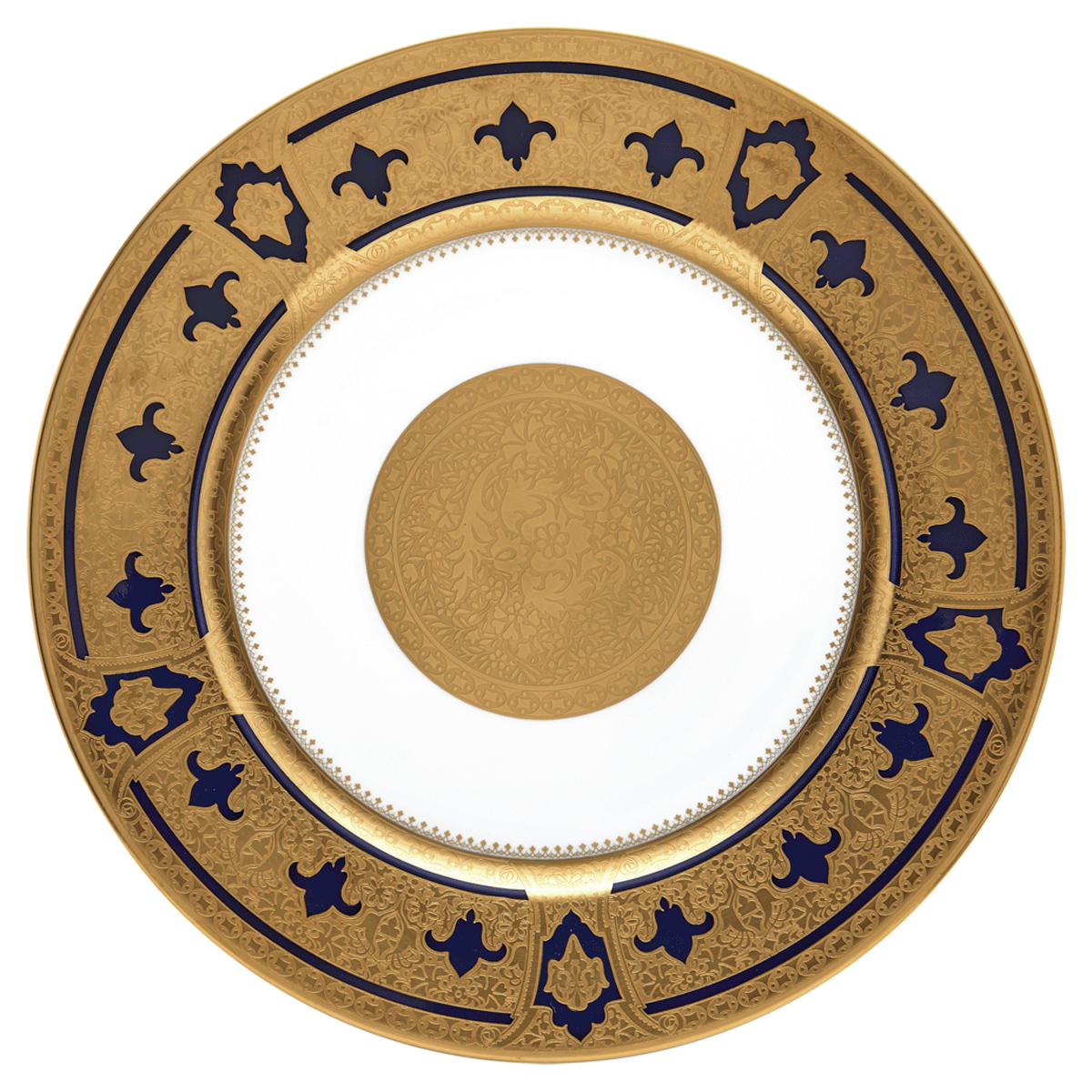 haviland-limoges-grand-apparat-blau-gold-pr-sentierteller image 1