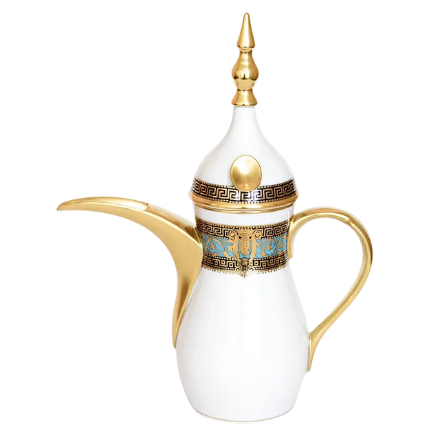 haviland-limoges-salon-murat-bleu-ciel-gold-orientalische-kaffeekanne image 1