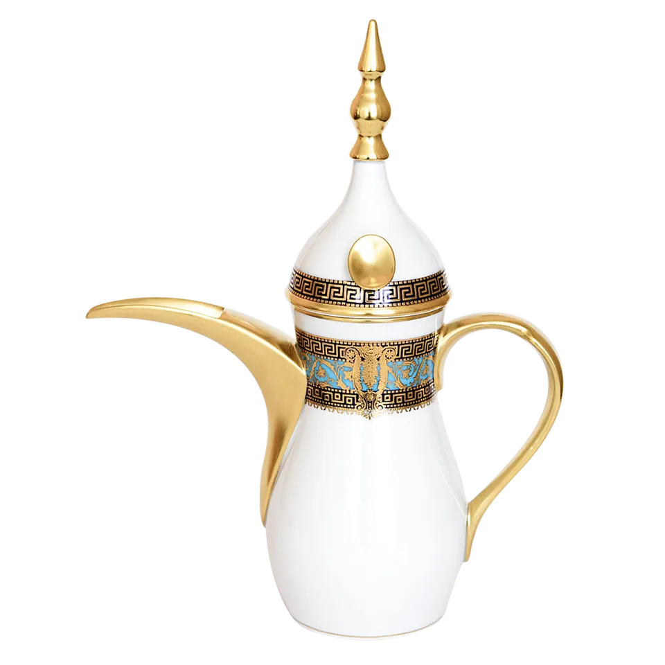 haviland-limoges-salon-murat-bleu-ciel-gold-orientalische-kaffeekanne image 1