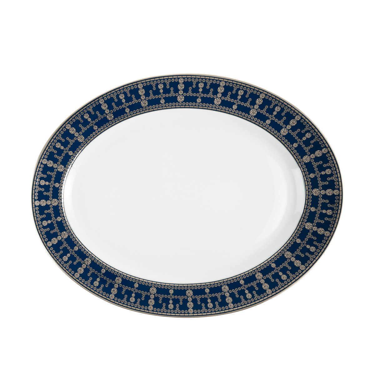 haviland-limoges-tiara-ovale-servierplatte-preu-ischblau-platin image 1